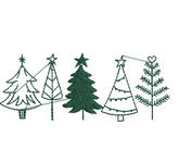 Christmas Trees: Embroidery Design - FineryEmbroidery